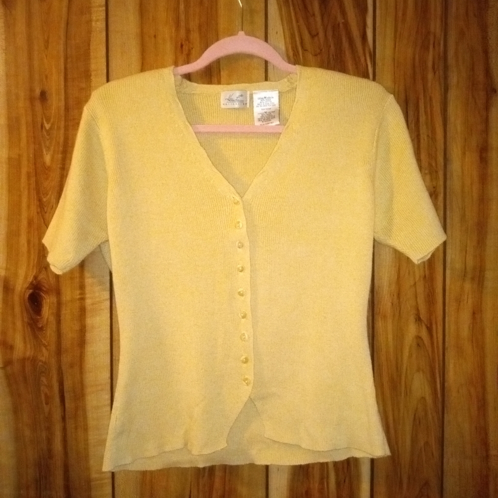 Kathie Lee Collection Vintage Short Sleeved Sweater